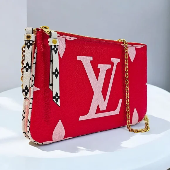 ✨️Authentic Louis Vuitton Monogram Double Zip Pochette Crossbody Bag - Picture 10 of 15